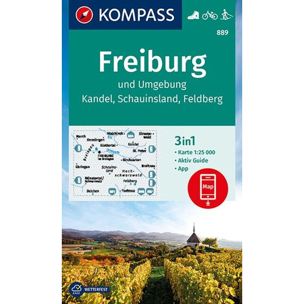 KOMPASS WANDERKARTE FREIBURG UND UMGEBUNG