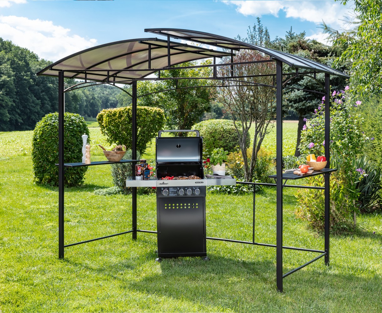 HC Home & Living Aluminium-Grillpavillon, ca. 165 x 275 x 235 cm - Anthrazit
