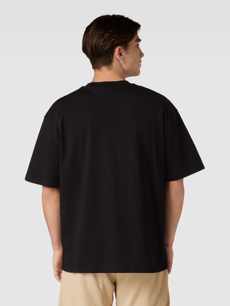 Oversized T-Shirt mit Label-Print in schwarz