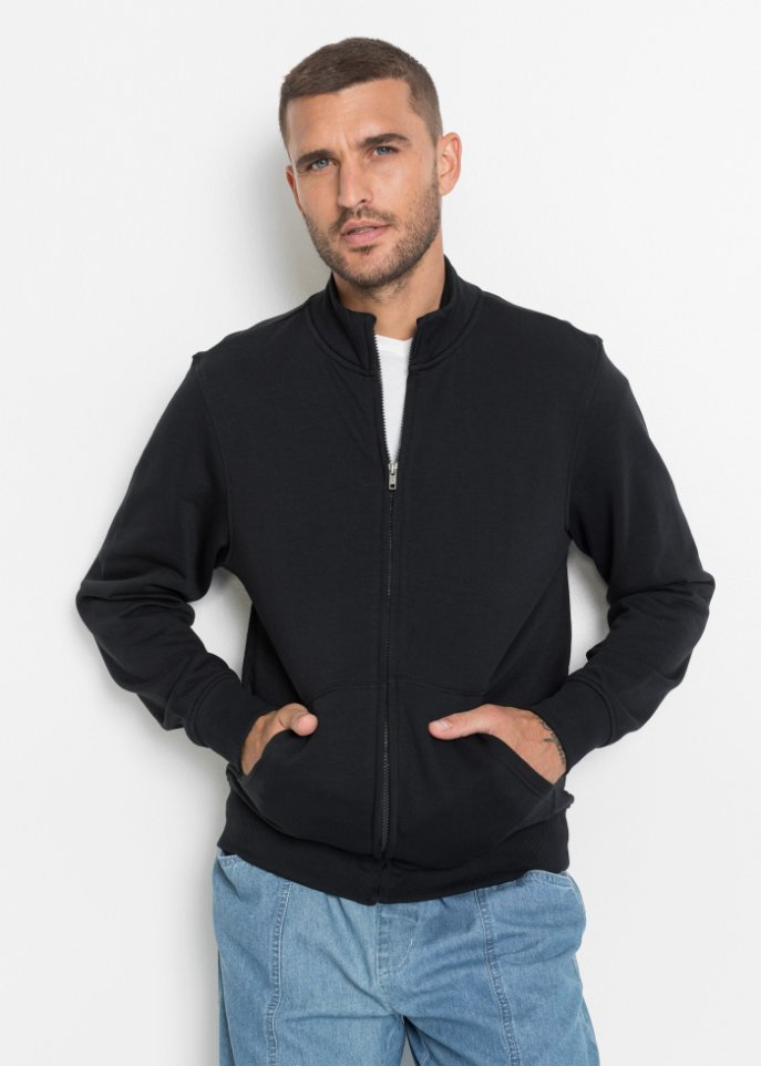 Sweatjacke mit Stehkragen