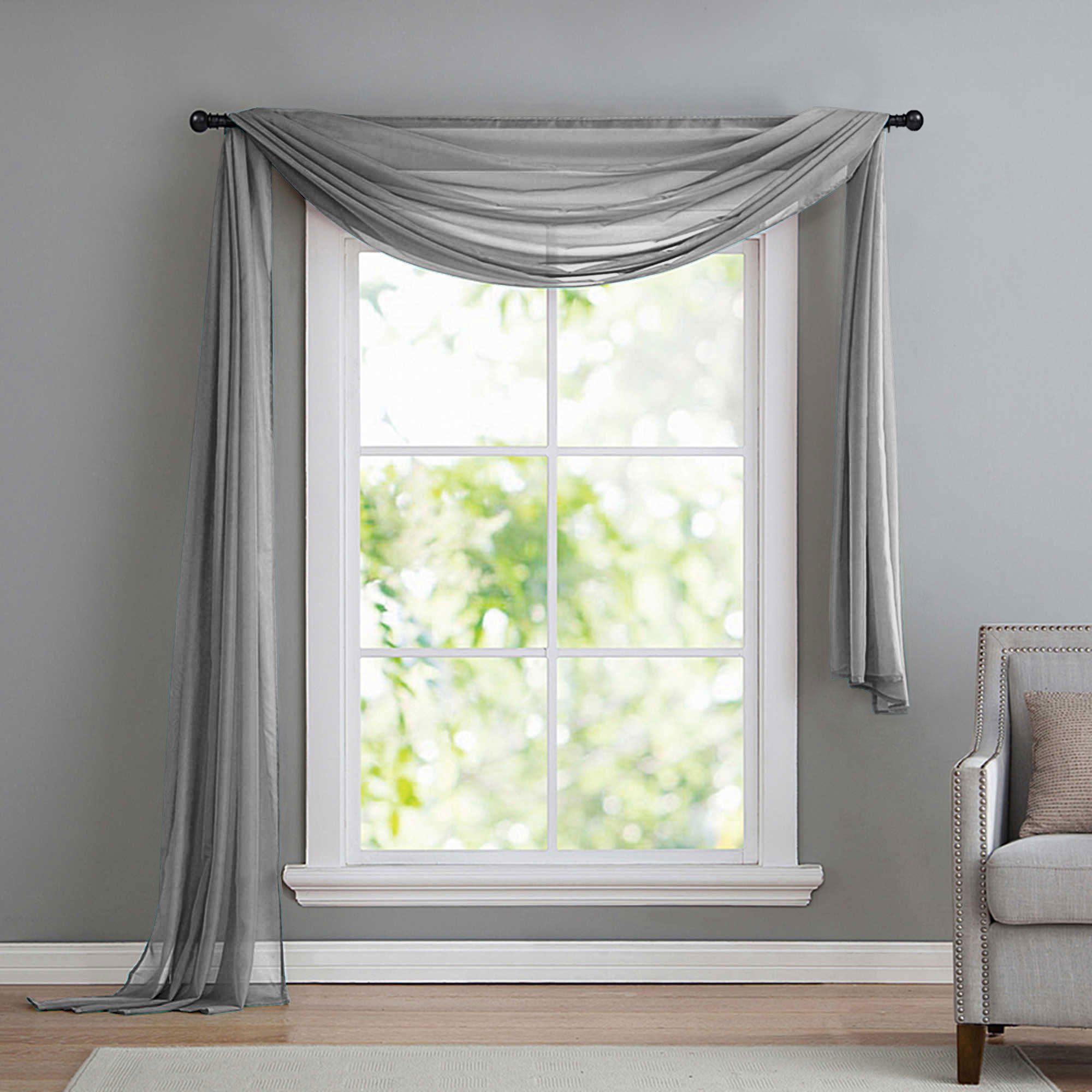 Freihanddeko, Gardinenbox, ohne (1 St), transparent, Voile, Uni, Volant, Transparent, Polyester, 600cm, 140cm