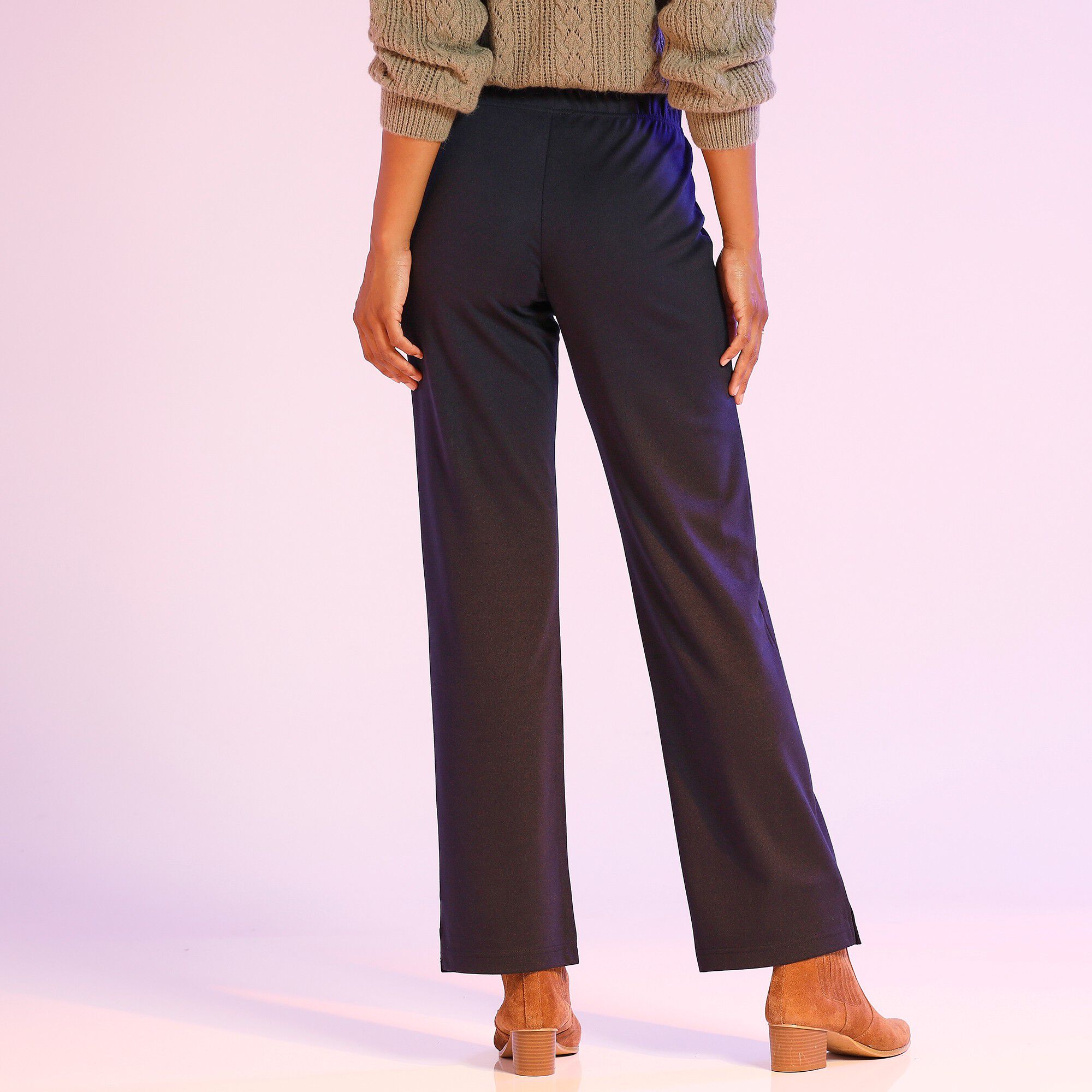 Pantalon maille fluide extensible