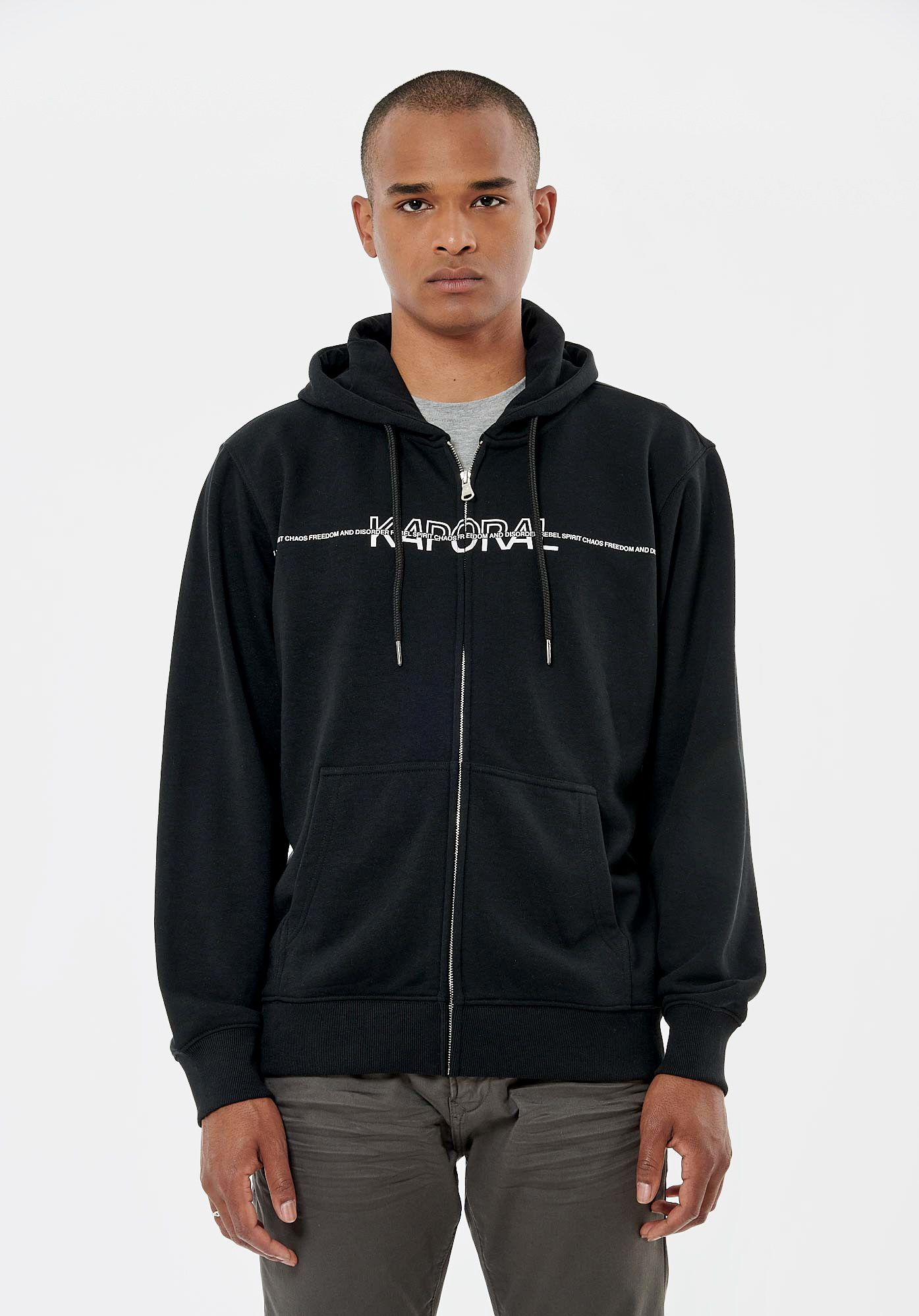 ROLAN  Sweat zippé noir homme