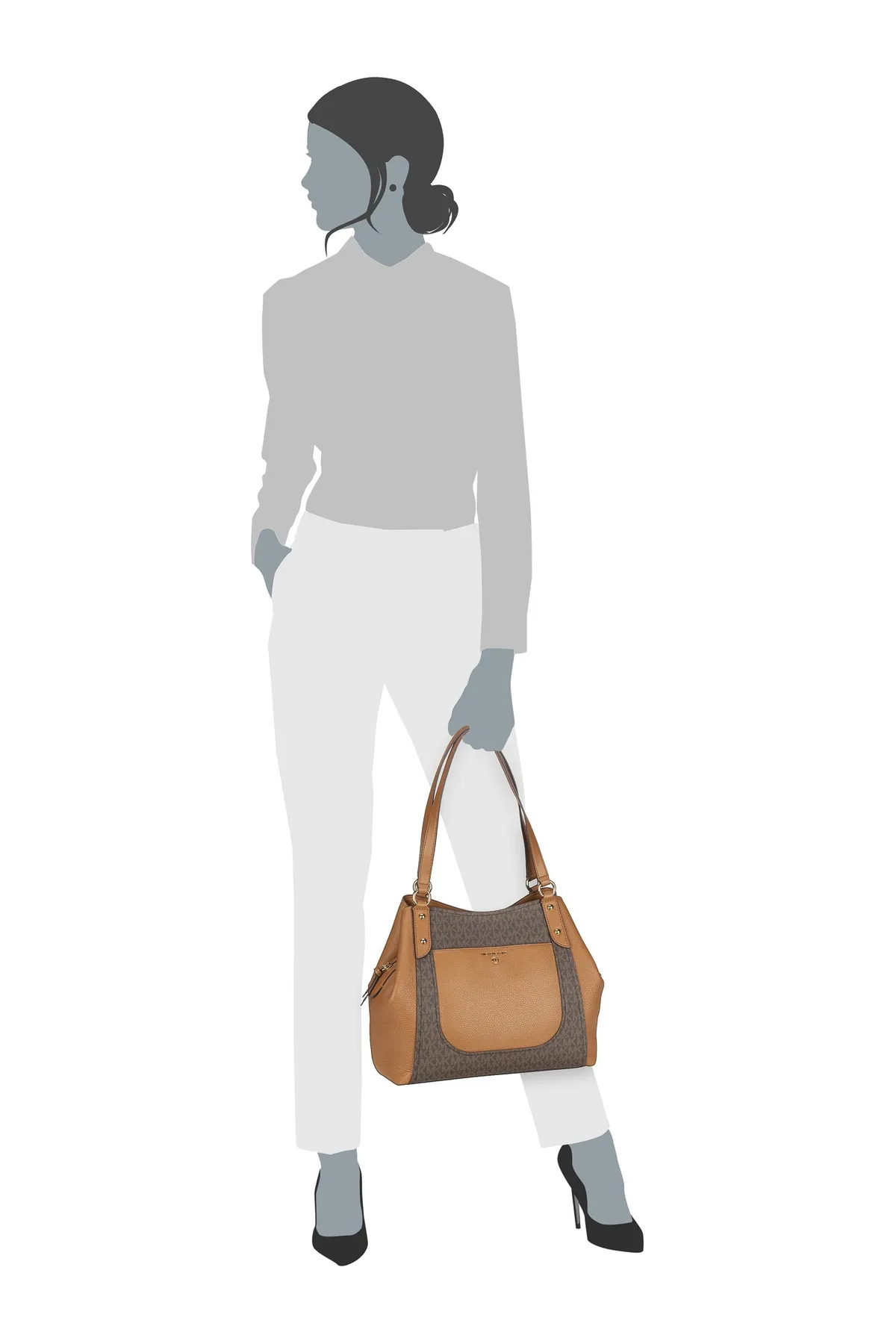 Michael Kors  Handtasche Molly Large Shoulder Tote MK Signature