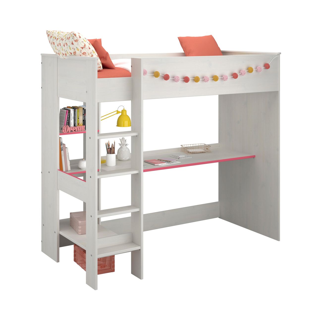 Parisot Hochbett Smoozy 3 - Drehbare Kanten - Pink oder Blau