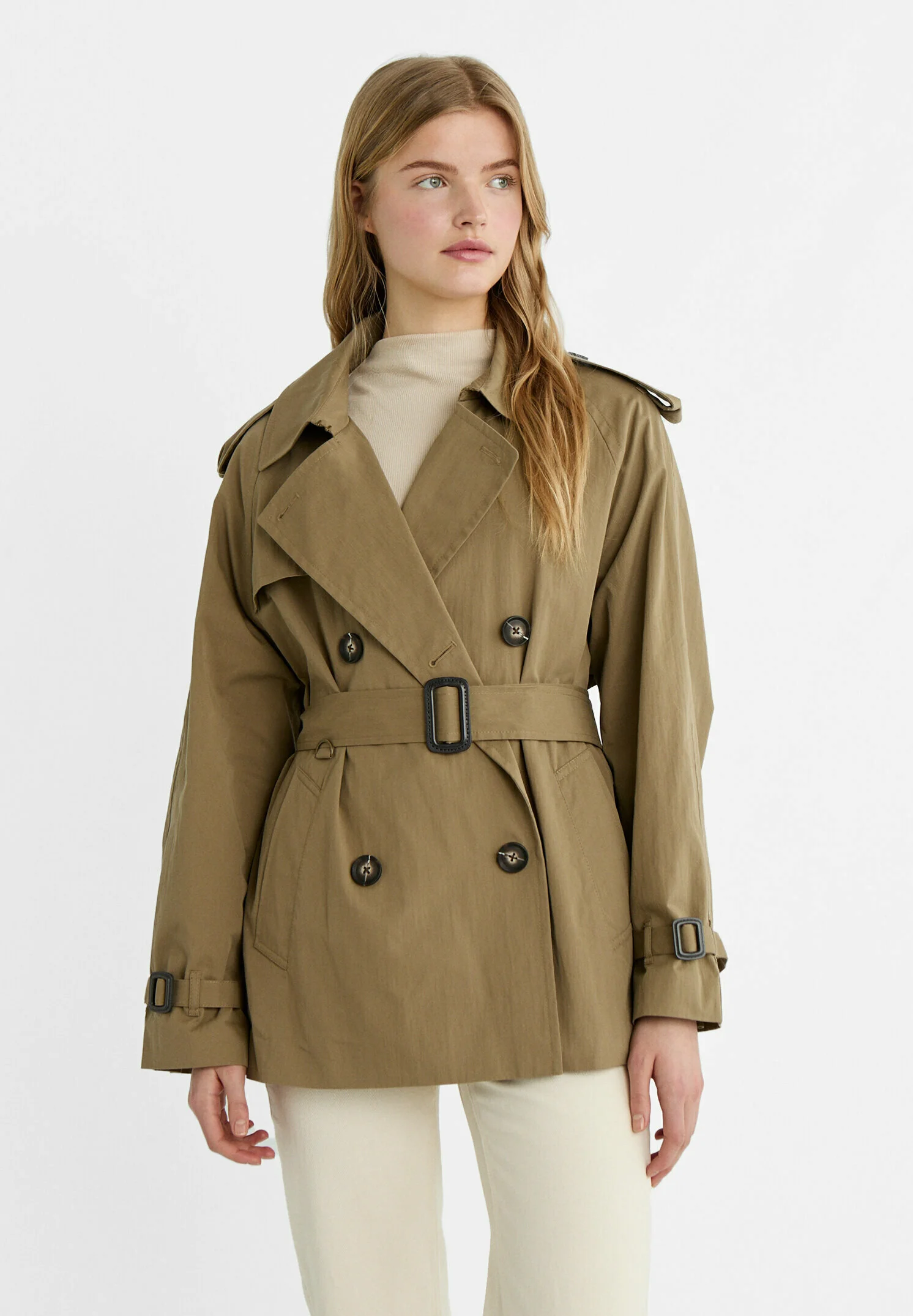 Stradivarius MEDIUM- Gabardina