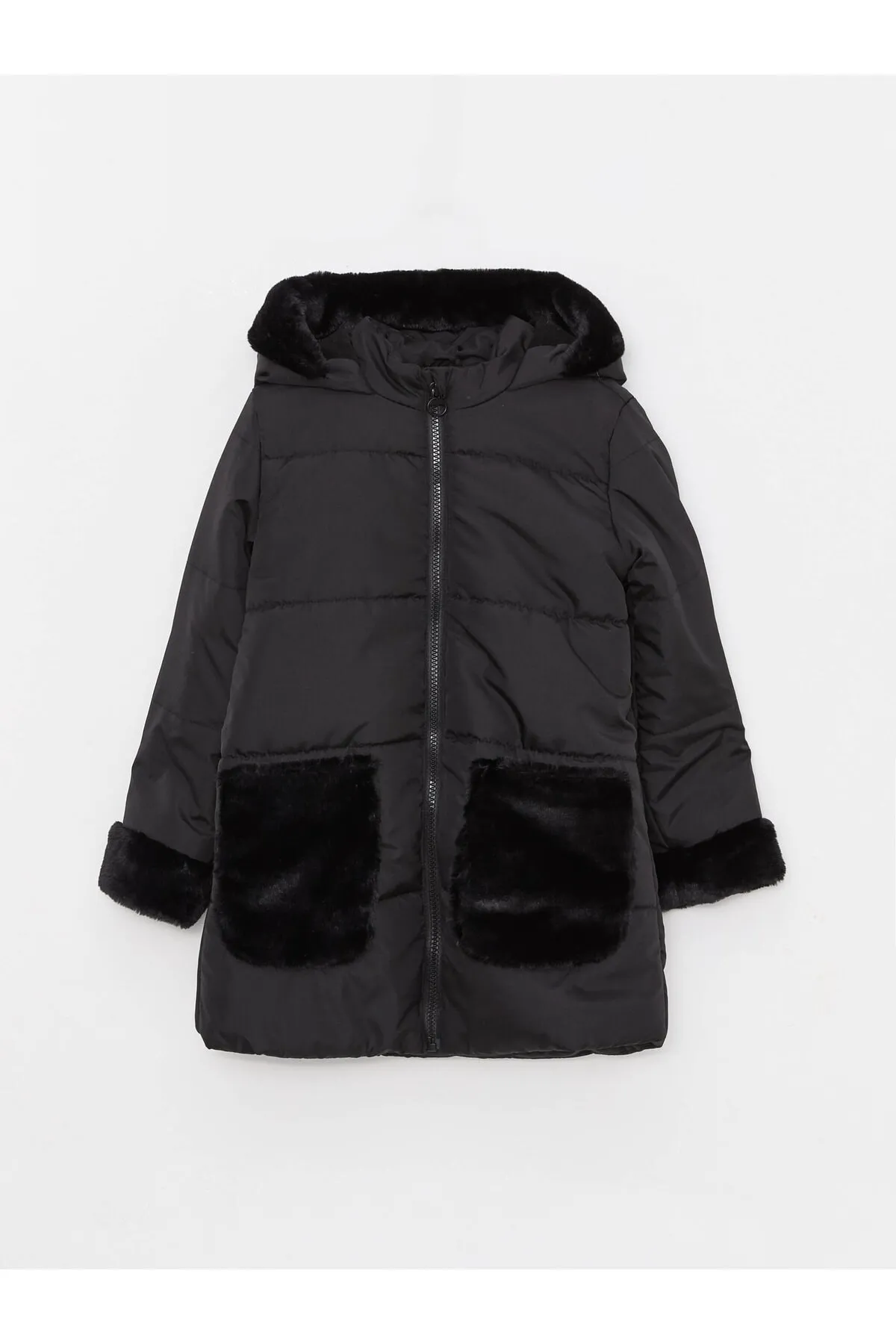 LC Waikiki  Basic-Mantel für Mädchen mit Kapuze