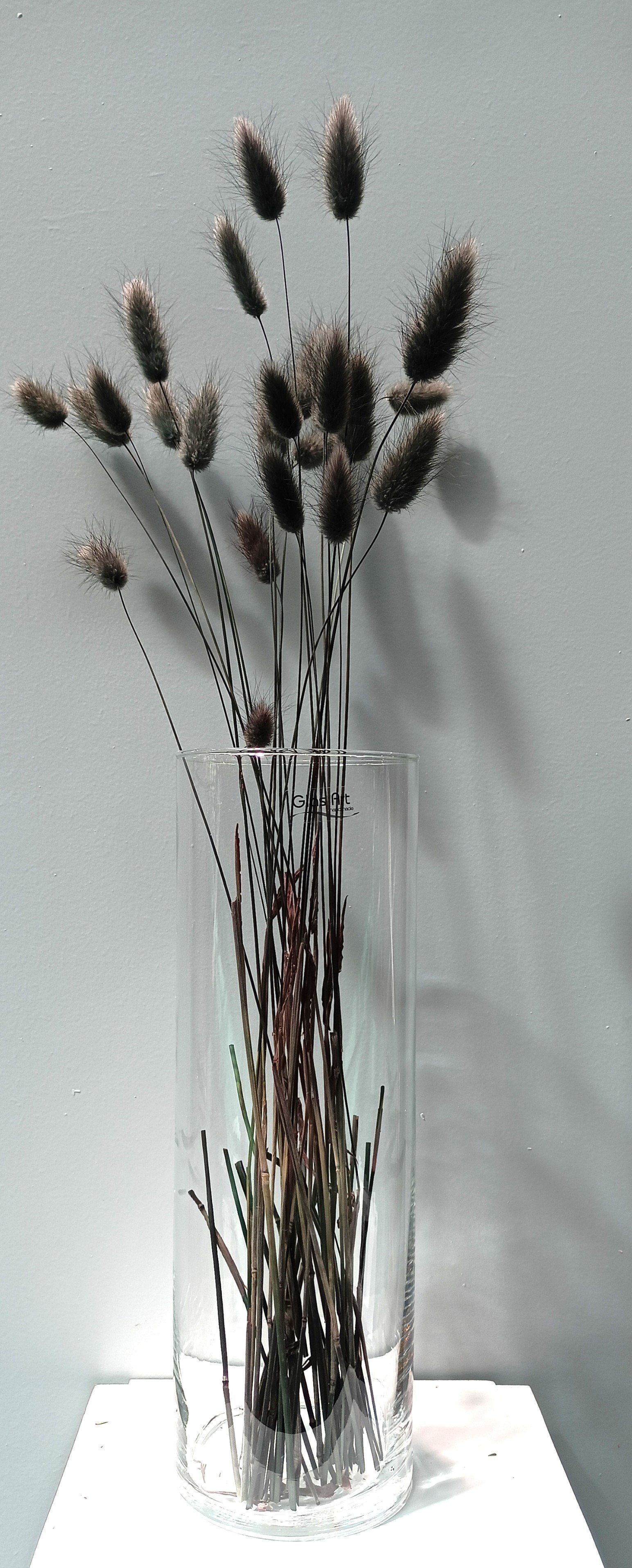 GlasArt Bodenvase Glas-Vase, Glasvase, Dekovase Klarglas, Zylinder gerade, 30-50x10cm