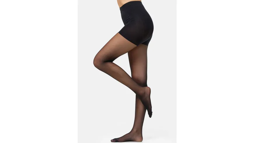 NUR DIE Damen figurformende Feinstrumpfhose Goodbye Laufmaschen 20 DEN schwarz