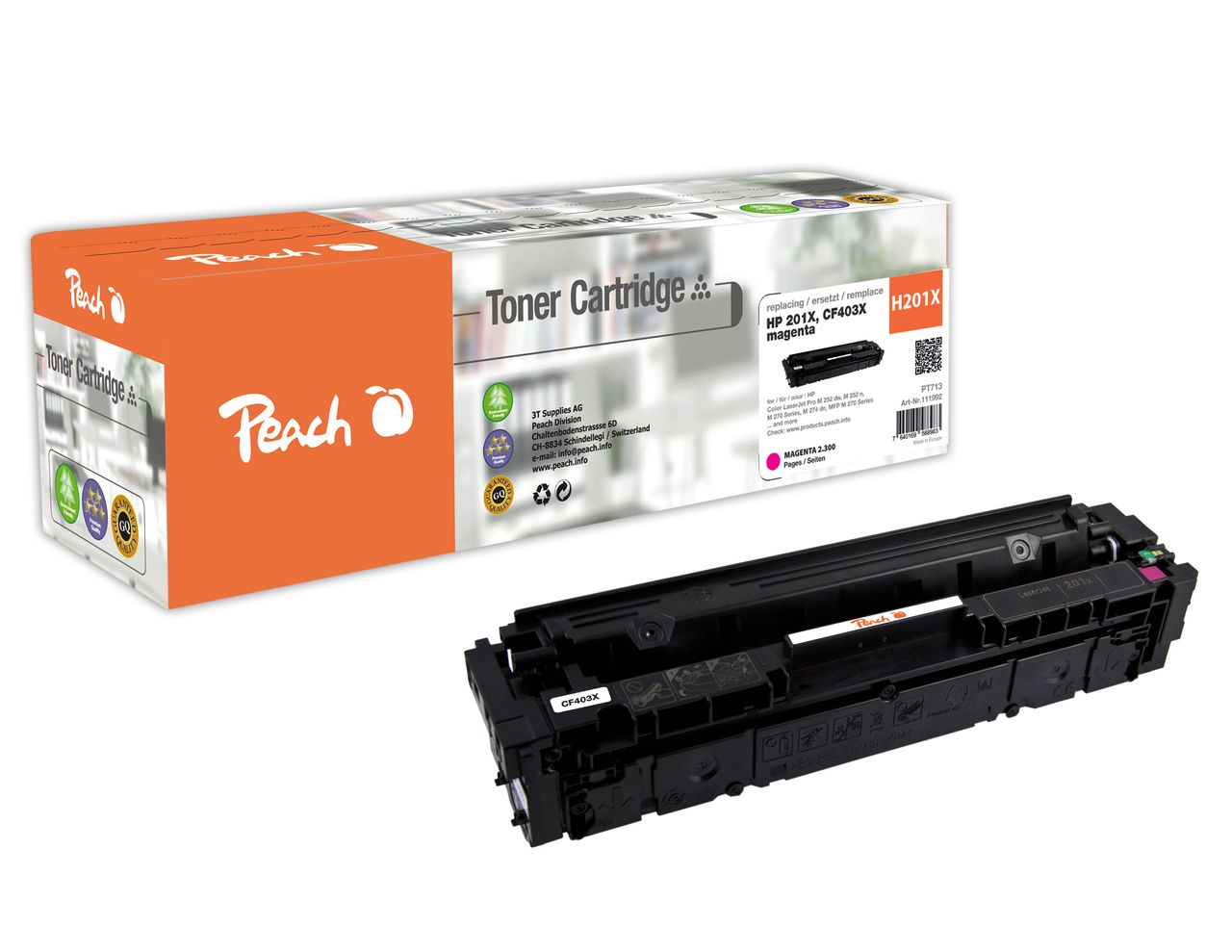 Peach Tonermodul magenta ersetzt HP No. 201X M