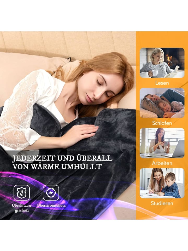 COSTWAY Heizdecke 180 cm in Grau günstig kaufen onesize