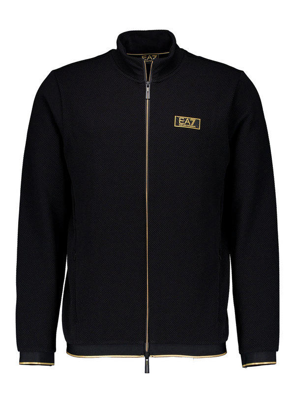 EA7, Sweatjacke, Mikrofaser-Stretch, schwarz
