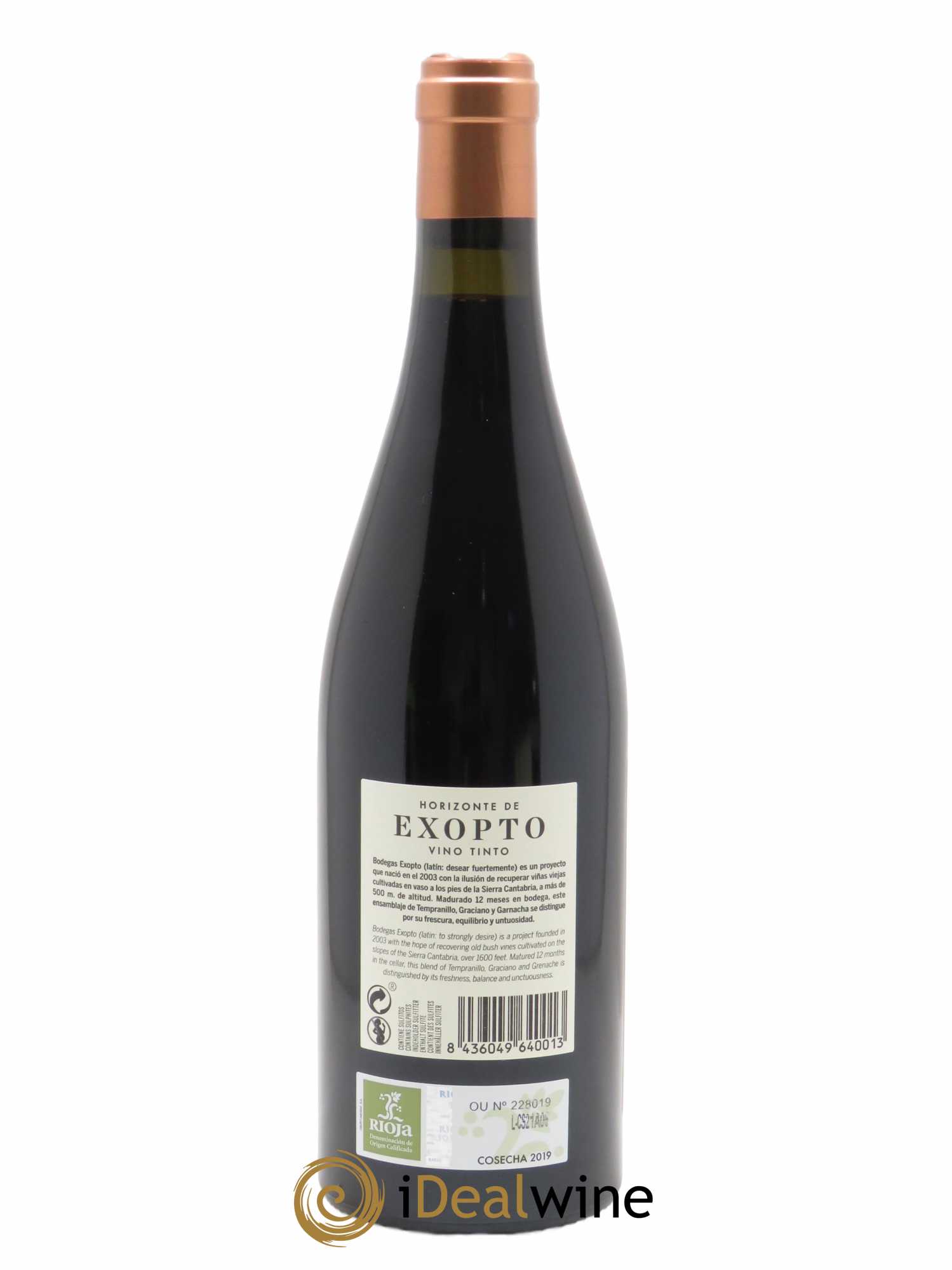 Rioja DOCa Horizonte de Exopto Exopto  2019 - Lot de 1 Bouteille