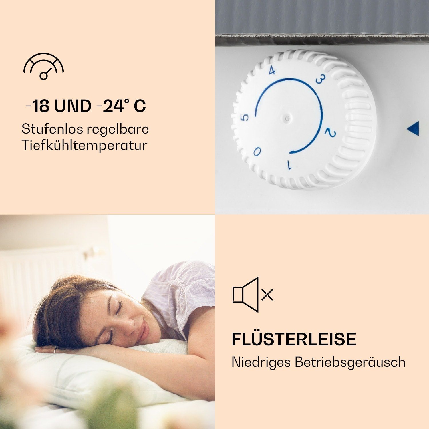 Klarstein Gefrierschrank CO2-Garfield-B 10029334A, 47 cm hoch, 47 cm breit, Tiefkühlschrank freistehend Gefriertruhe Gefrierschrank groß Kühltruhe