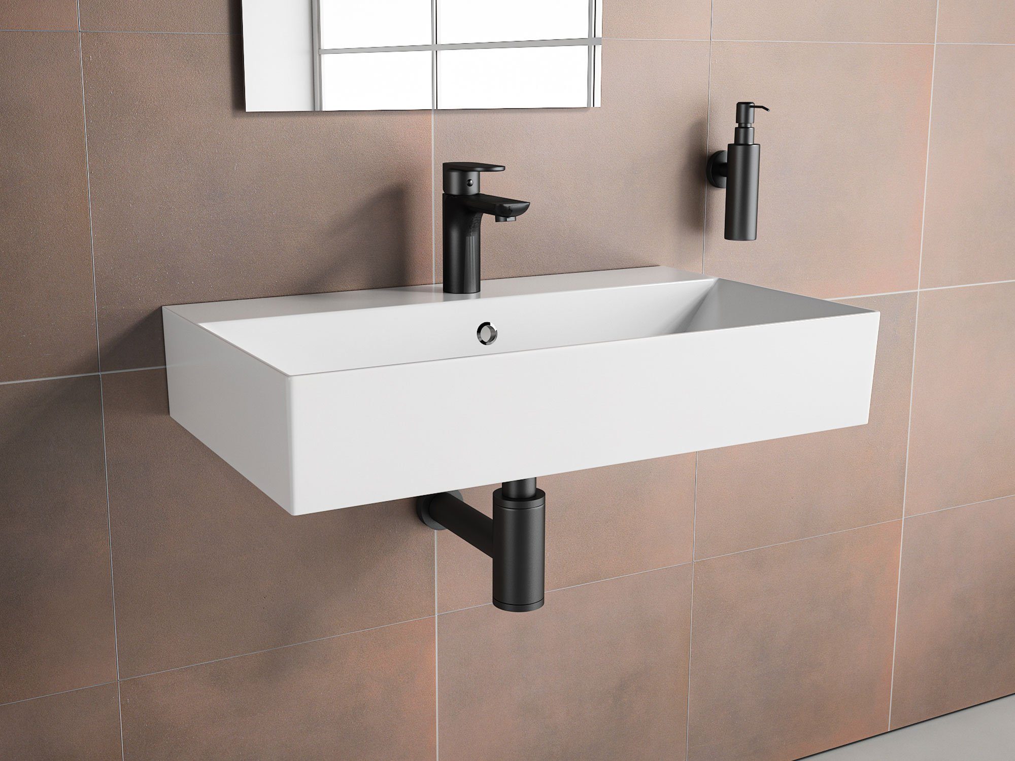 Aqua Bagno Aufsatzwaschbecken Aqua Bagno Keramik Aufsatzwaschtisch Waschtisch (Packung)