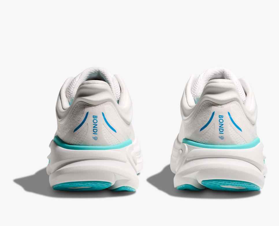 Bondi 9 White / Hoka Blue