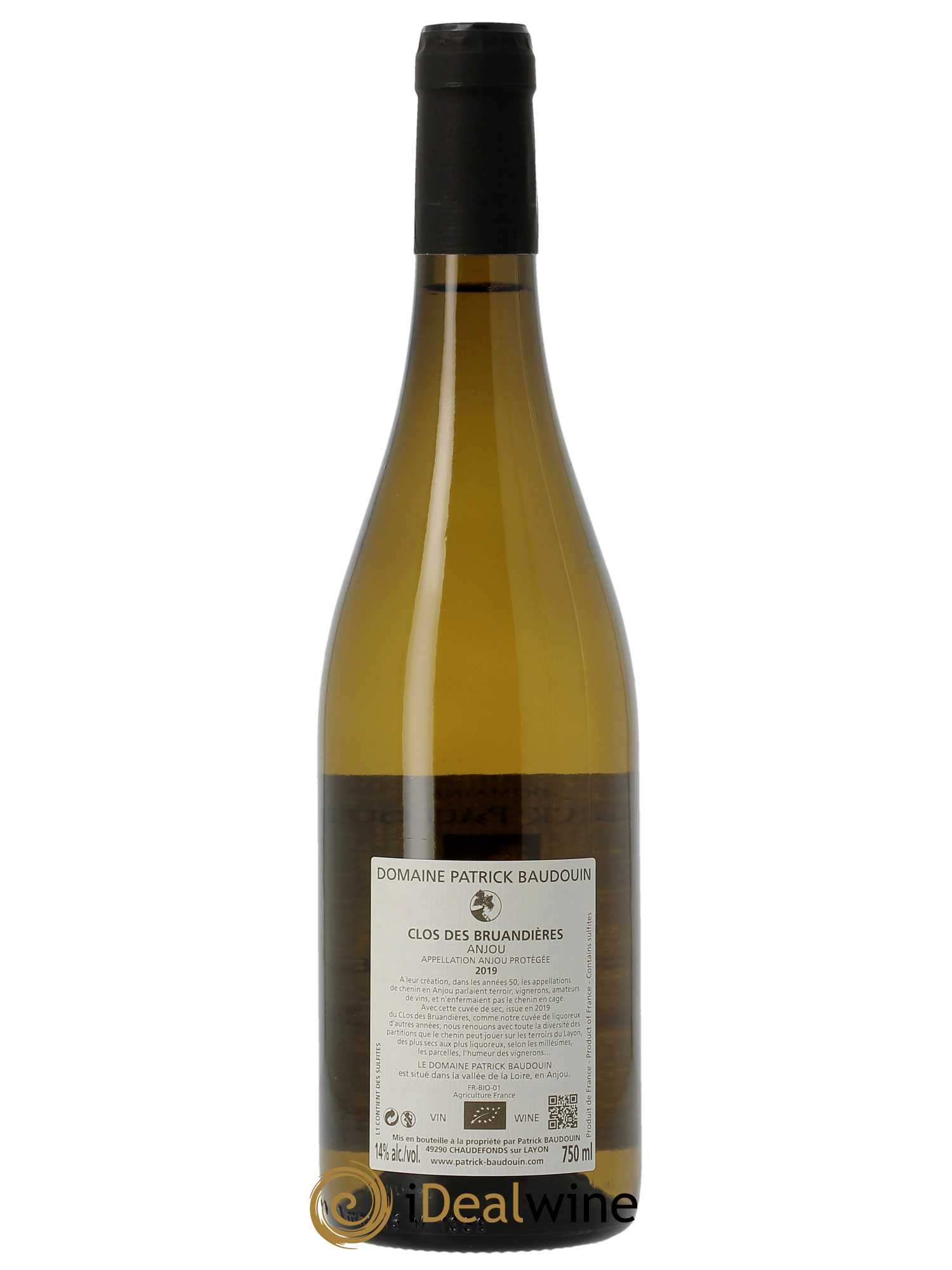 Anjou Le Clos des Bruandières Patrick Baudouin  2019 - Lot de 1 Bouteille