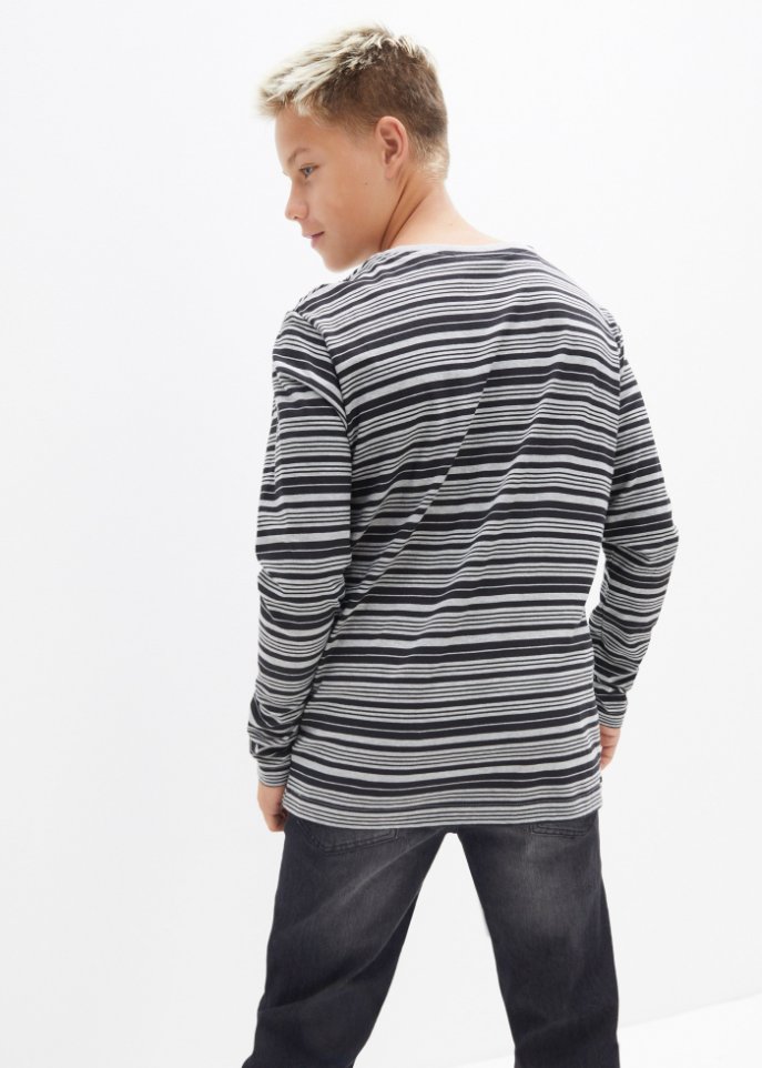 Jungen Langarmshirt mit Streifen