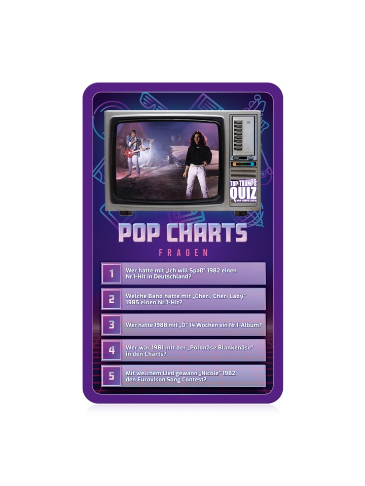 Winning Moves Top Trumps Quiz 80er Ratespiel in bunt günstig kaufen onesize