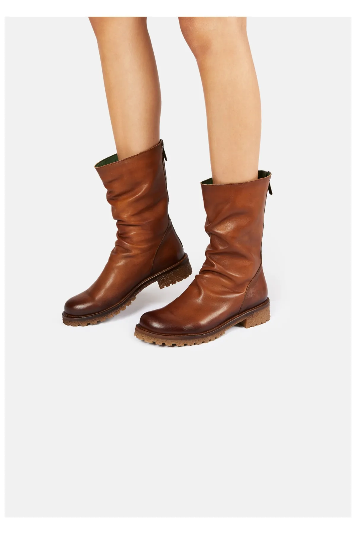 Felmini  Stiefelette - Braun - Blockabsatz