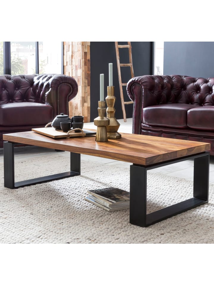 KADIMA DESIGN Couchtisch WL5.650 115x35x60 cm Massiv Holz Sofatisch mit günstig kaufen onesize