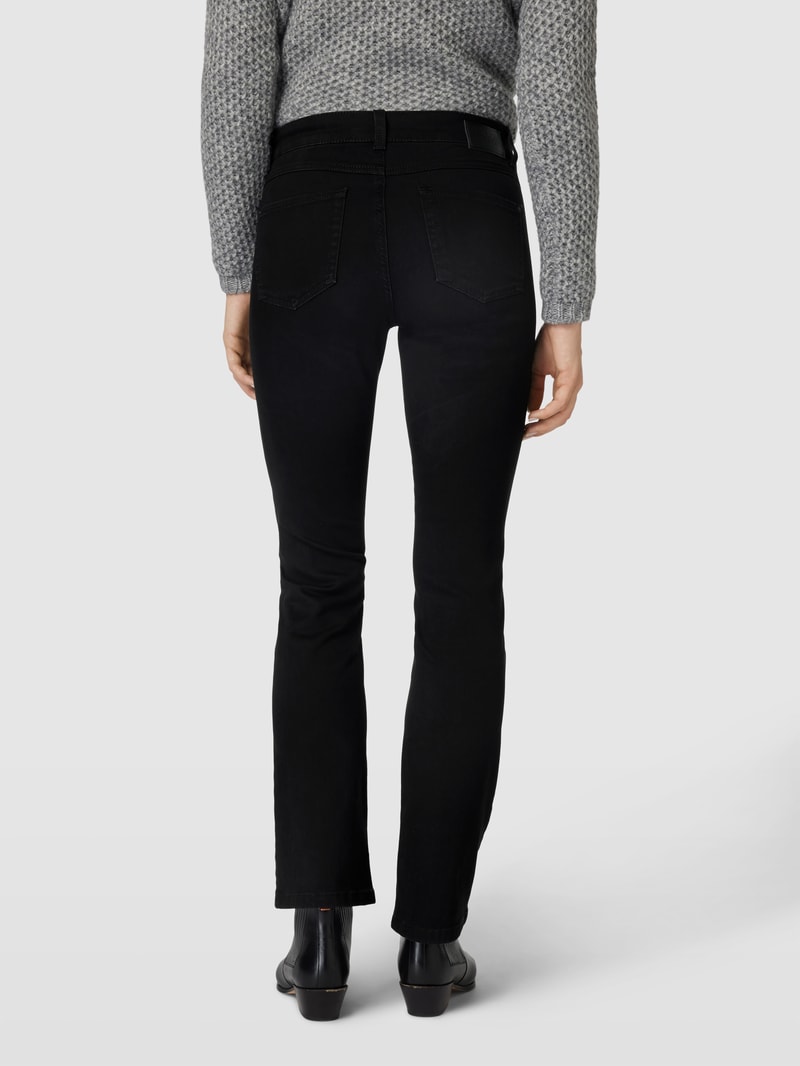 Bootcut Jeans im 5-Pocket-Design Modell 'LENI' in schwarz