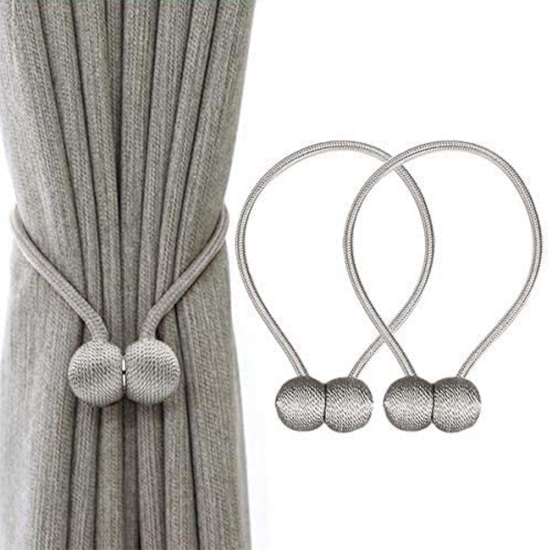 Raffhalter Magnetische Vorhang Raffhalter Vorhang Clips Seil Rückwärtige Halter, SOTOR, (1-tlg), Vorhang Binder Gardinenhalter für Haus Dekoration 2 Stück Grau