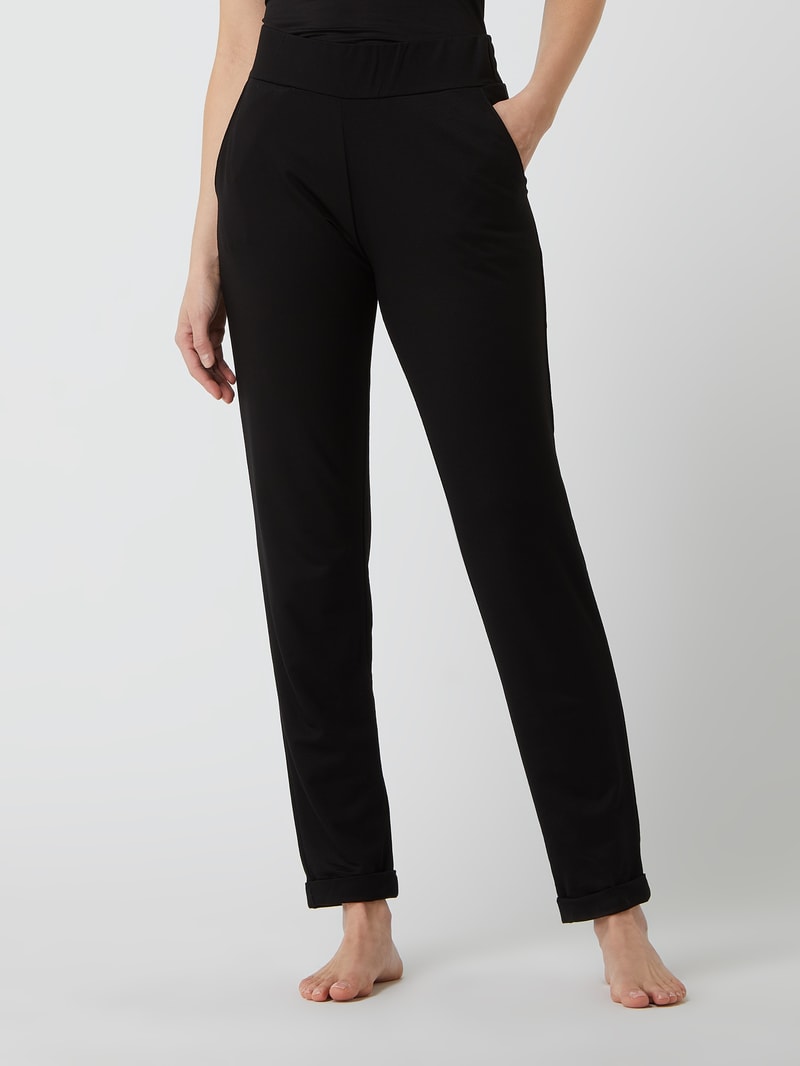 Lounge-Hose mit Modal-Anteil in schwarz