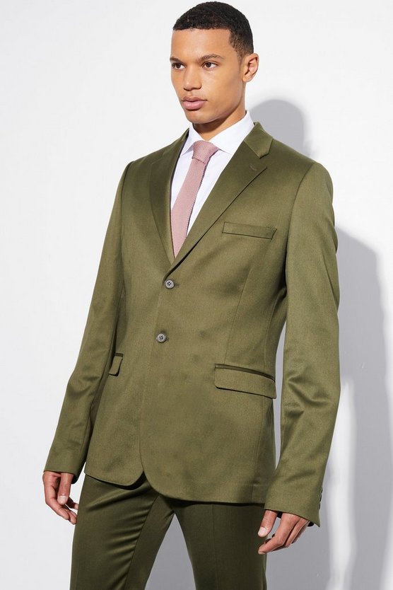 Tall Skinny Satin-Anzugjacke