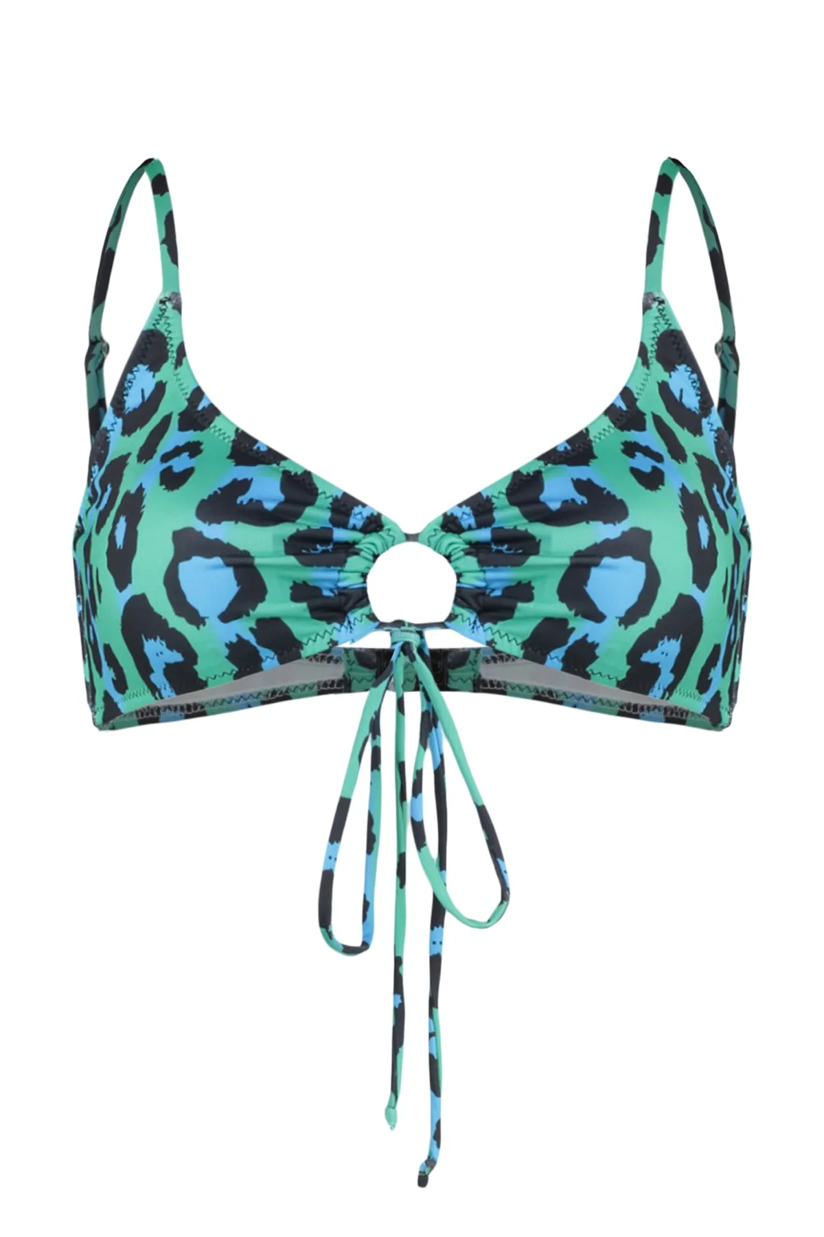 Trendyol Collection  Bralette-Bikinioberteil mit Animal-Print und Ausschnitt/Fenster TBESS23BU00124