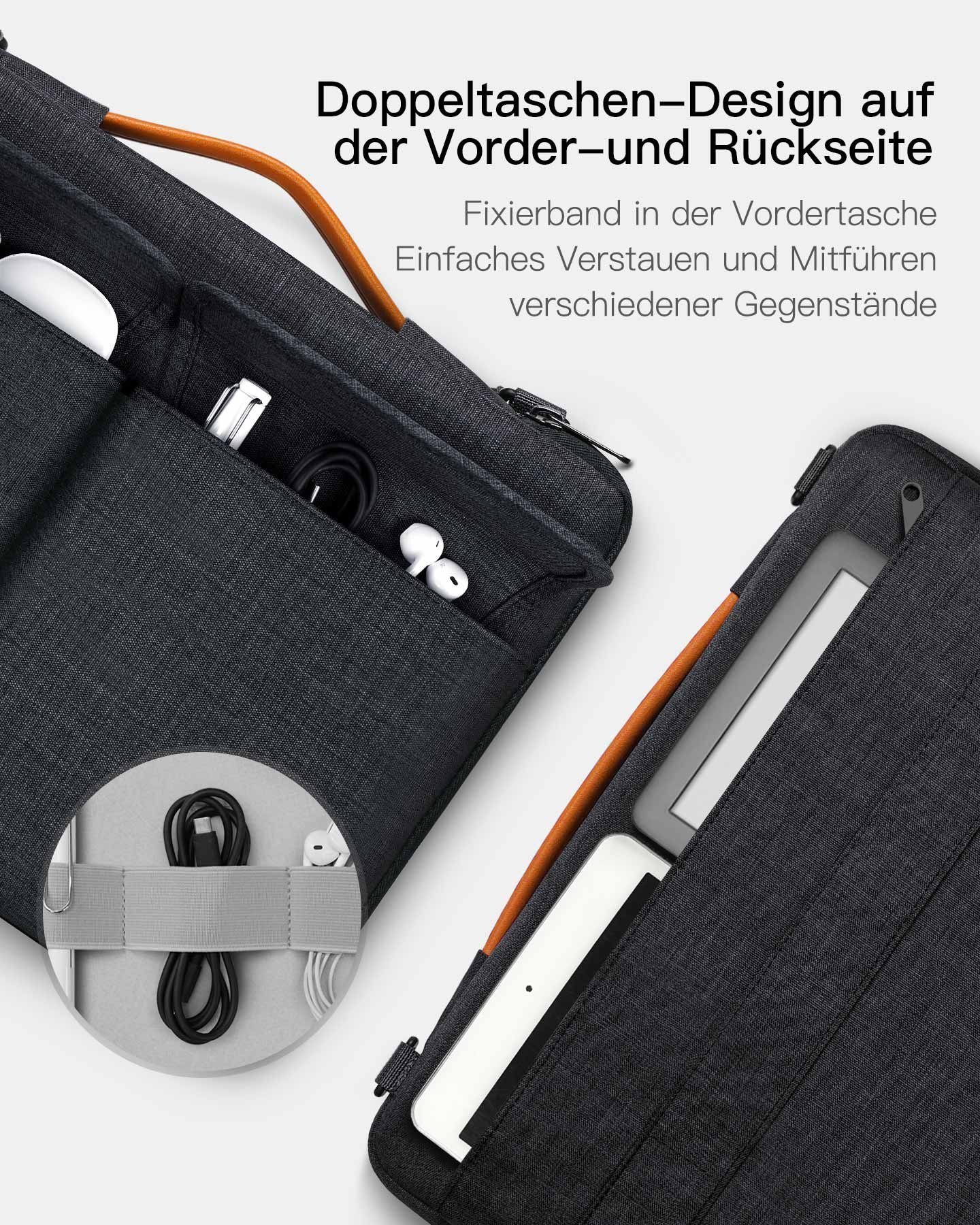 Inateck Laptop-Hülle Laptoptasche 15-15.6 Zoll 360° Schutz, Wasserdicht, mit abnehmbare und verstellbare Schultergurt