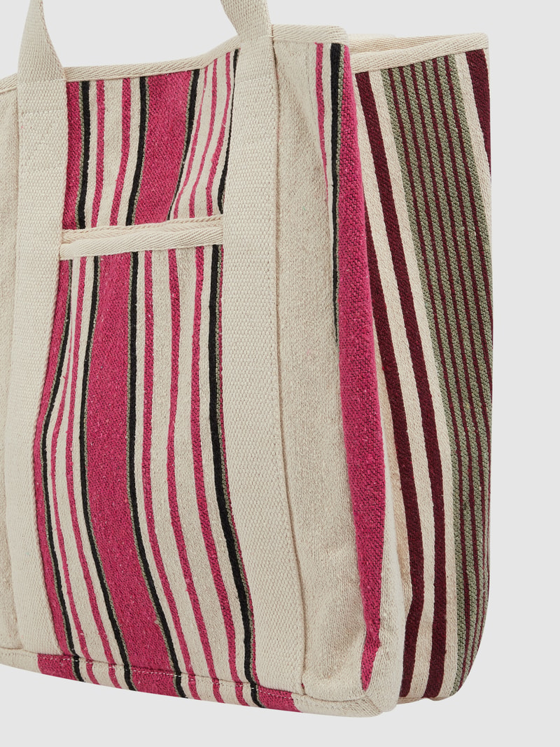 Shopper aus Canvas in pink meliert