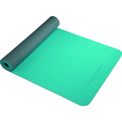 YOGA-MATTE (TPE) - PETROL/GRAU
