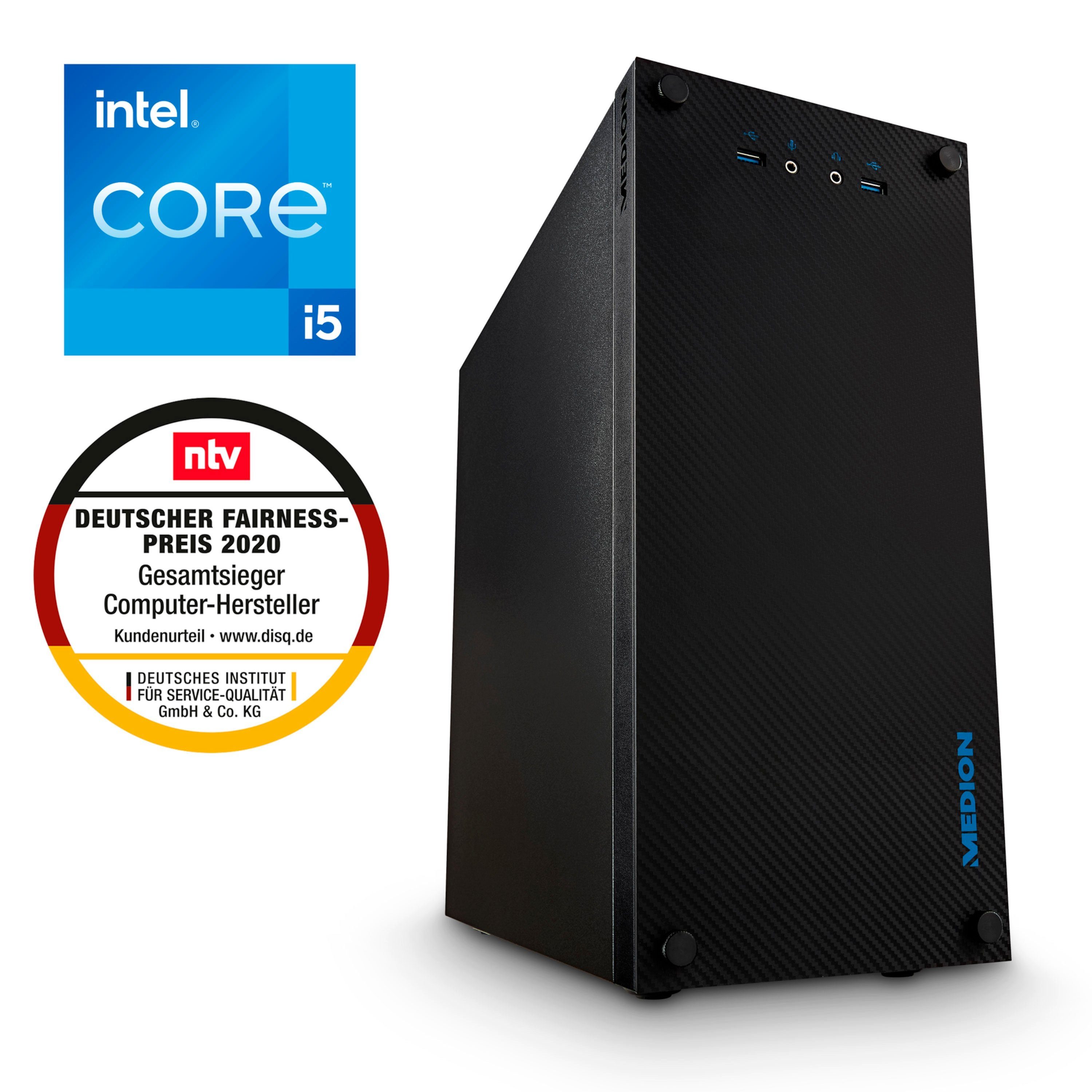 Medion® P67086 Multimedia PC (Intel Core i5 13400, Nvidia Geforce GTX 1650, 16 GB RAM, 512 GB SSD, Windows 11 Home, MD35406)