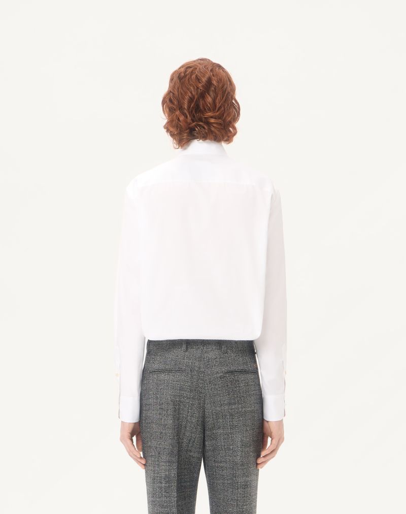 Camisa Oxford de algodão leve Valentino com detalhes dourados