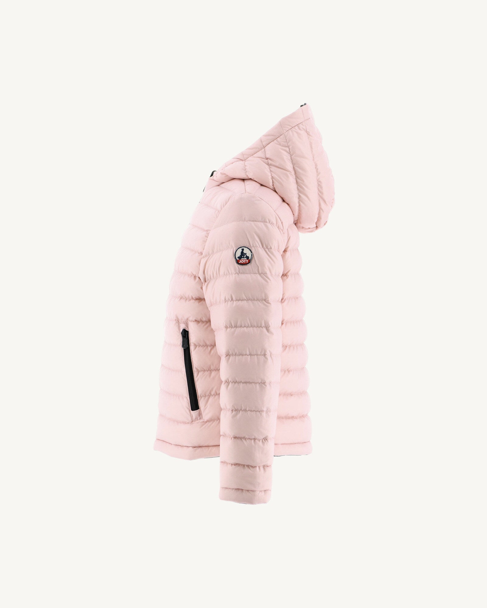 Doudoune réversible à capuche enfant Noir/Rose pale Zurich