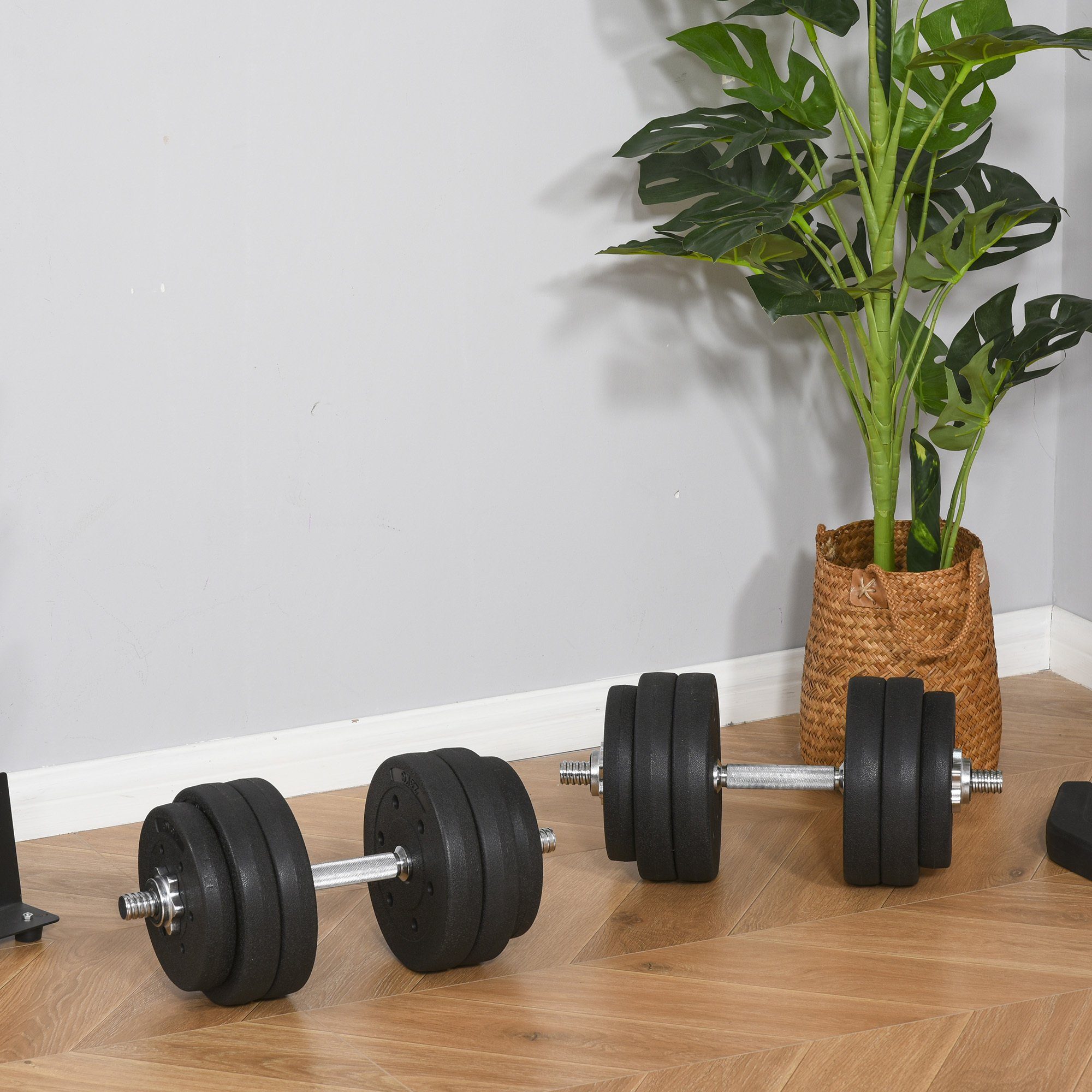 HOMCOM Hantelbank Kurzhantel Set 30 kg