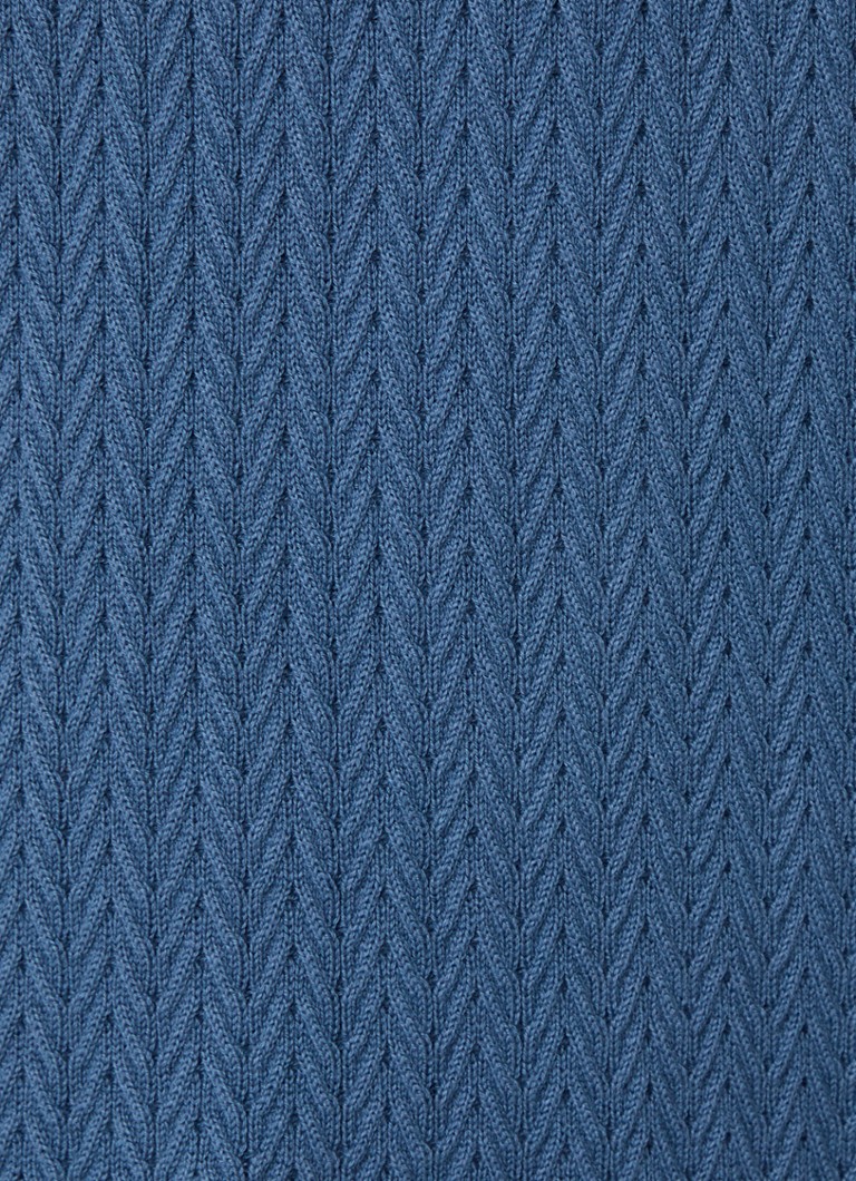 Tommy Hilfiger debel pleteni džemper s polu-zatvaračem i uzorkom riblje kosti