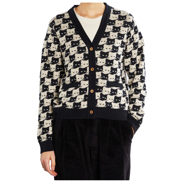 DEDICATED - Women's Cardigan Iggesund Pepita Cats - Freizeitjacke