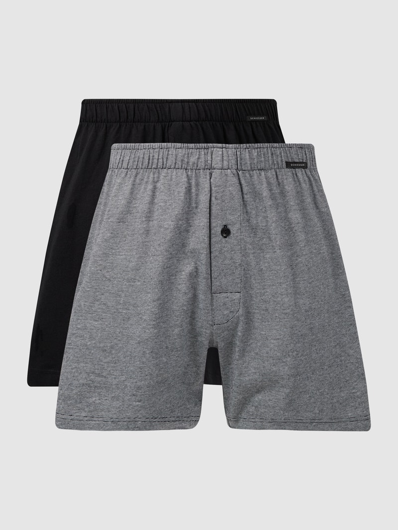 Boxershorts aus Baumwolle im 2er-Pack in schwarz