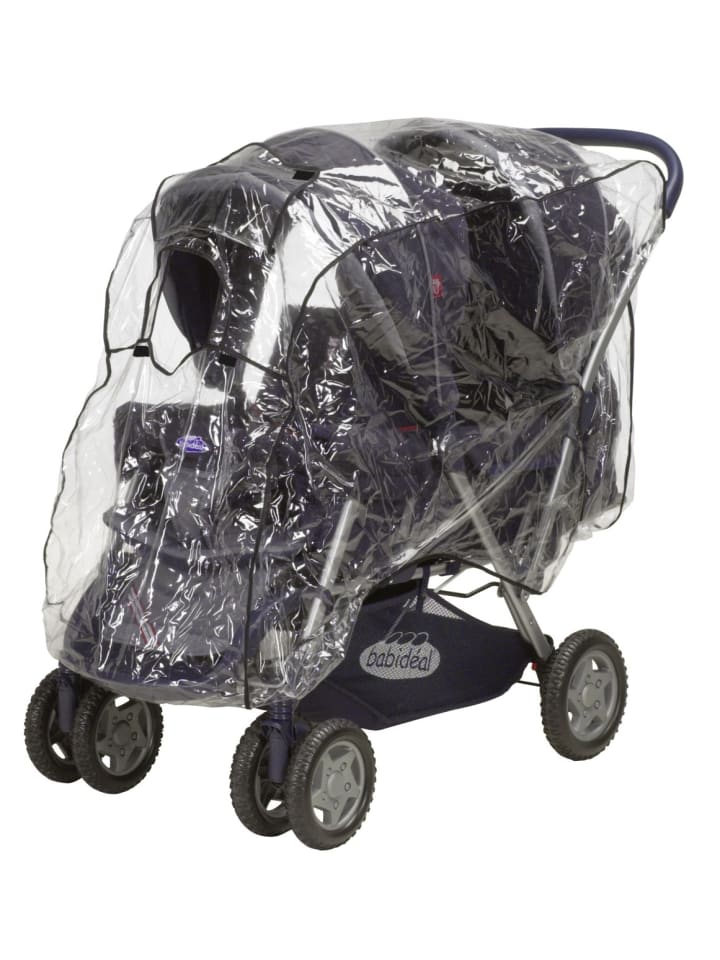 Playshoes Universal-Regen-Verdeck für Geschwisterwagen in Transparent günstig kaufen onesize