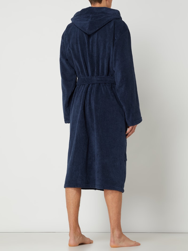 Bademantel aus Frottee in marineblau