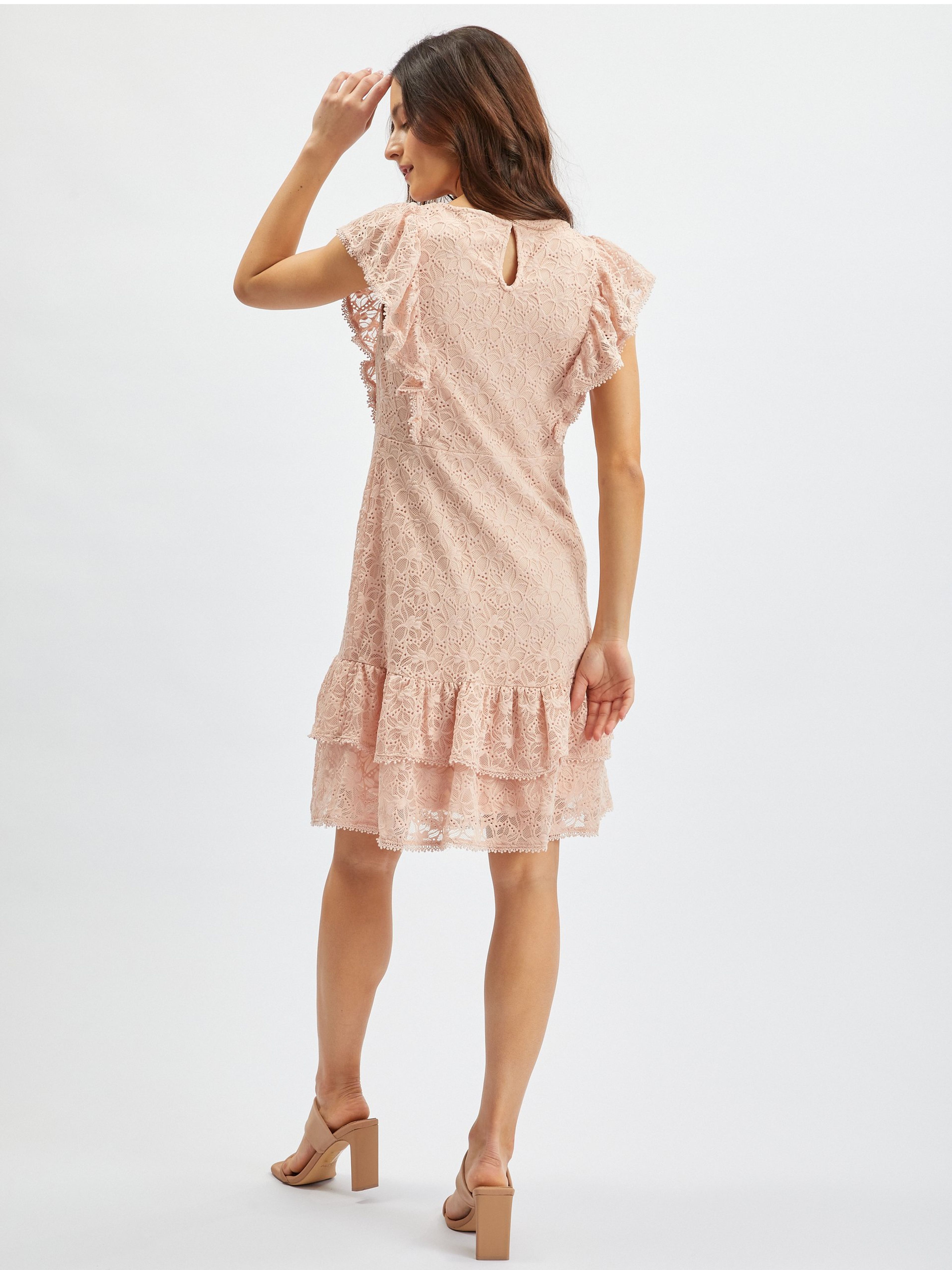 Altrosa Damen-Spitzenkleid ORSAY