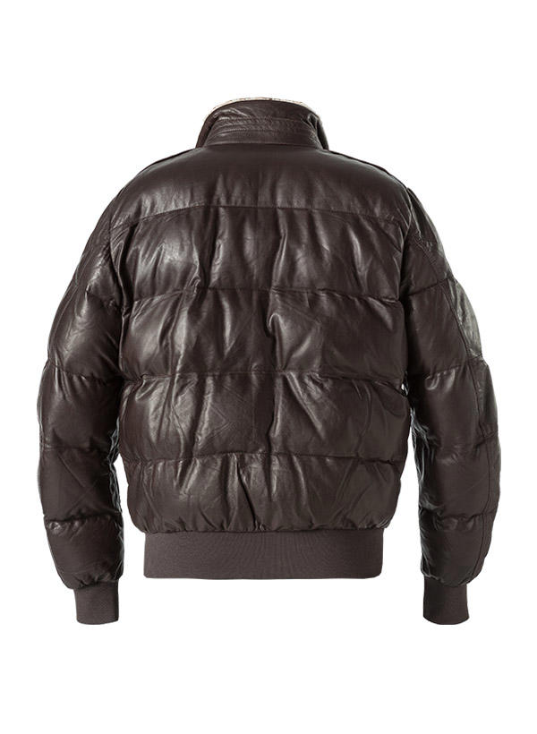 PARAJUMPERS, Lederblouson, Lammnappa wattiert, braun