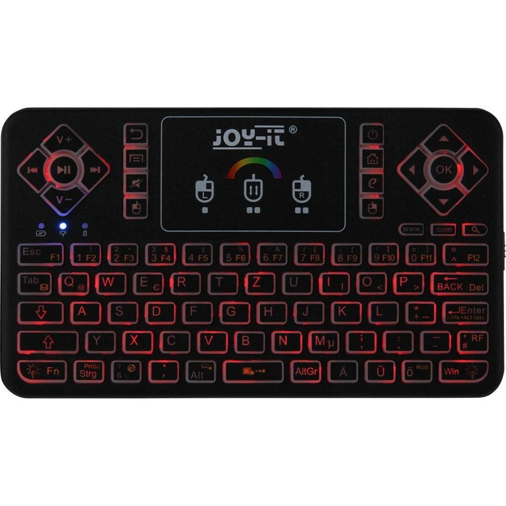 Joy-it Mini Wireless Keyboard mit Touchpad Tastatur (Integriertes Touchpad)