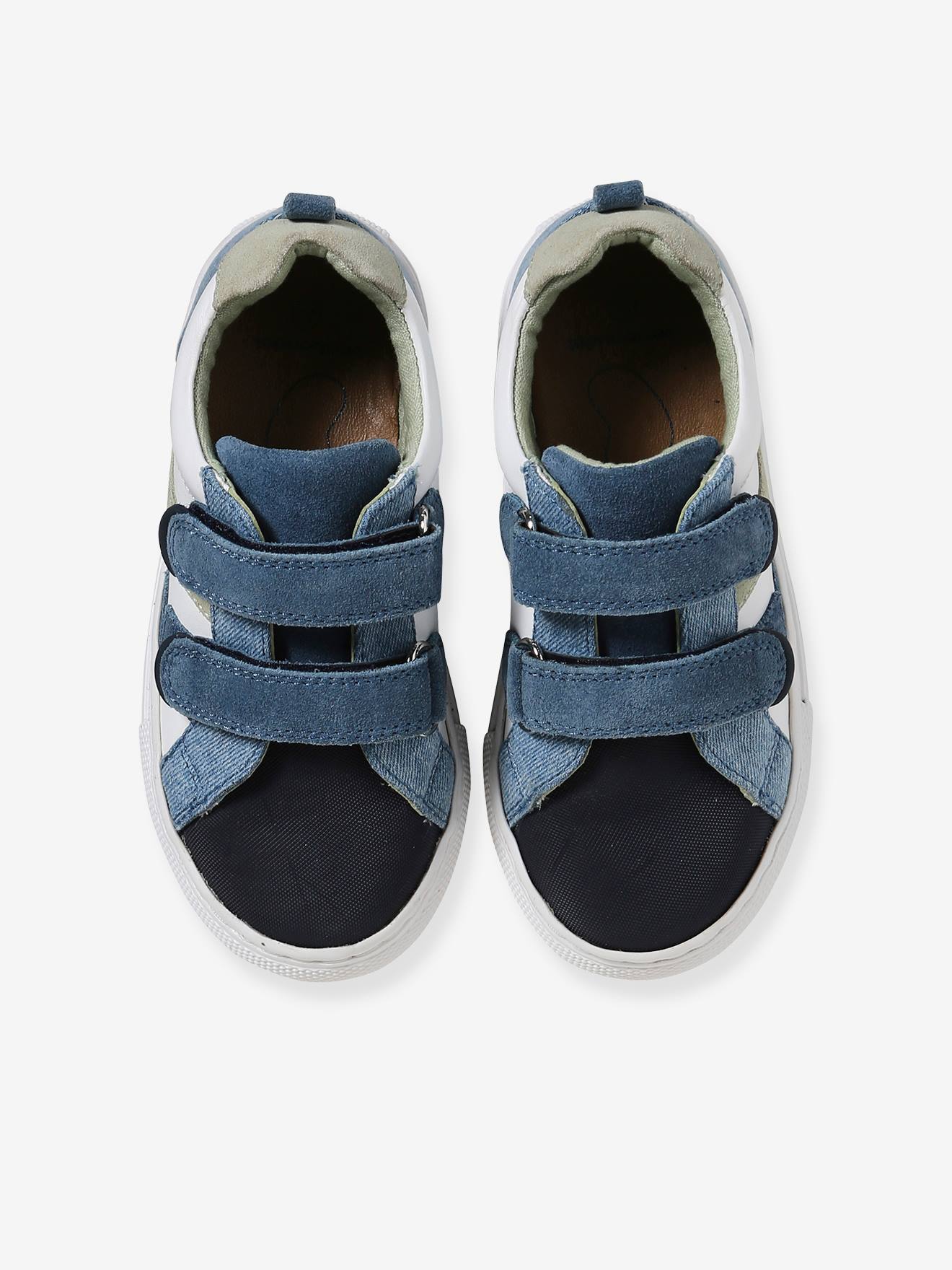 Vertbaudet Jungen Klett-Sneakers, Anziehtrick - marine
