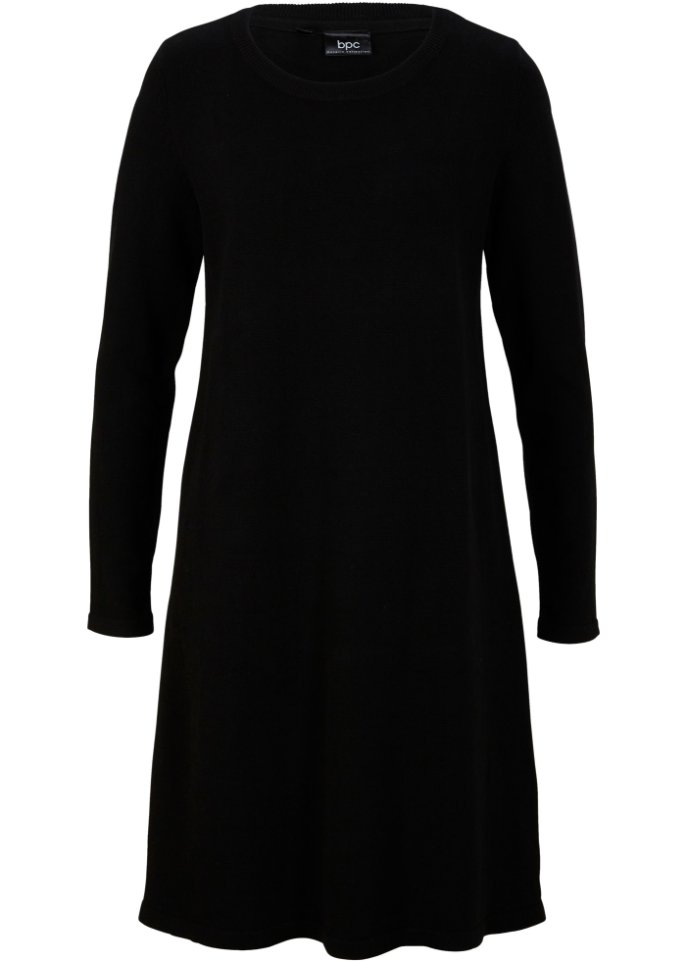Basic Strickkleid mit recycelter Baumwolle