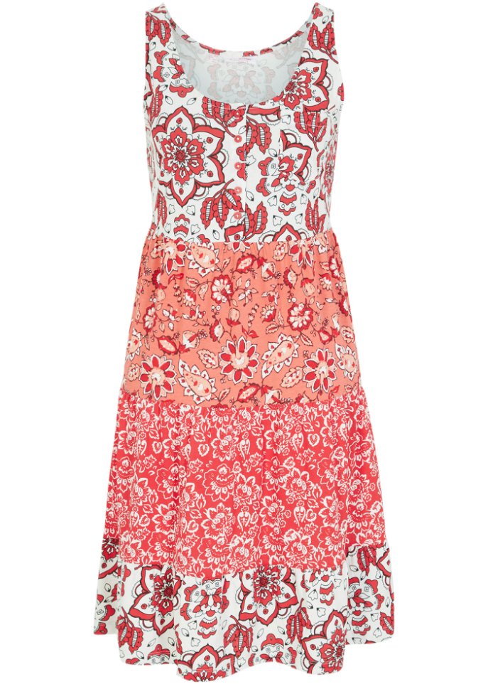 Baumwoll Jerseykleid, kurz