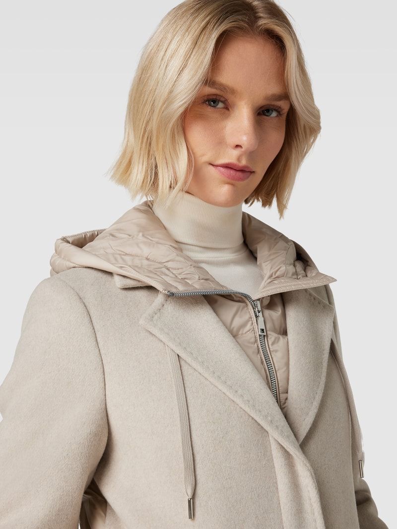Kurzmantel im Double-Layer-Look in beige