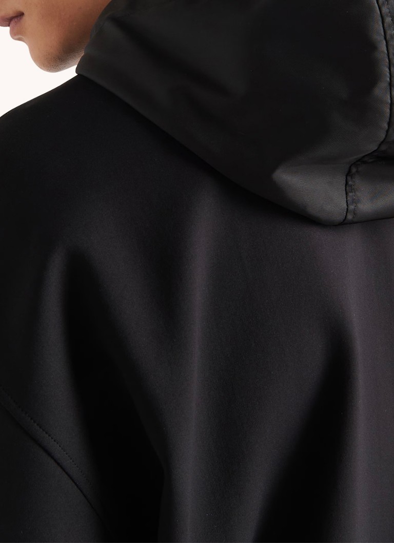 Prada prevelika bomber jakna s kapuljačom i bočnim džepovima